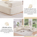 Loveseat Frame For Oversized Modular U Shaped Sectional Floor Couch Convertible Compressed Couch, Spacious Foam Filled Sofa - Beige
