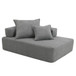 Lounge Frame For Oversized Modular U Shaped Sectional Floor Couch Convertible Compressed Couch, Spacious Foam Filled Sofa - Gray