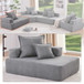 Lounge Frame For Oversized Modular U Shaped Sectional Floor Couch Convertible Compressed Couch, Spacious Foam Filled Sofa - Gray