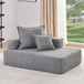 Lounge Frame For Oversized Modular U Shaped Sectional Floor Couch Convertible Compressed Couch, Spacious Foam Filled Sofa - Gray