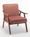 Accent Chair, Classic Mid Century Modern For Extra Seating - Rose