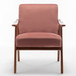 Accent Chair, Classic Mid Century Modern For Extra Seating - Rose