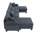 Wide Seat Modular Sectional Bed Sleeper Couch Set With Armrest Pillow 6 Seat, Free Combination Sofa With Ottomans Oversized - Gray