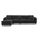 Modern Convertible Sectional Sofa L Shaped Reversible Couch Set With Free Pillows 5 Seat Cloud With Ottoman - Black