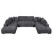 Chosen - Sectional Sofa With Toss Pillows With 2 Chaises - Gray