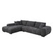Chosen - Sectional Sofa With Toss Pillows And 1 Chaise - Gray