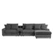 Sectional With Bluetooth Speakers L Shaped Couch With Console USB Charger, Cup Holders Storage Ottoman Deep And Wide Seat Cloud Sofa - Dark Gray