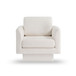 360° Modern Swivel Accent Chair Round Armchair, Thick Padded Single Lounge Sofa Upholstered Comfy - Cream