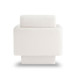 360° Modern Swivel Accent Chairs Round Armchair, Thick Padded Lounge Sofa Upholstered Comfy (Set of 2) - Cream