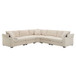Convertible L Shaped Sectional Corner Couch With Armrest Storage Cup Holders USB Charger, Irregular Corner Oversized Comfy Modular Sofa - Beige