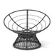 Ergonomic Wicker Chair With Cloud Thick Density Cushion, 3 Proof Cover High Capacity Iron Frame Fluid 360° Swivel - Gray