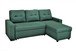 Convertible L Shaped Sectional Sleeper Sofa Bed, Saving Pull Out Couch - Teal