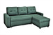 Convertible L Shaped Sectional Sleeper Sofa Bed, Saving Pull Out Couch - Teal