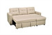 Convertible L Shaped Sectional Sleeper Sofa Bed, Saving Pull Out Couch - Beige