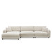 Oversized Sectional L Shaped Cloud Couch With USB Charging Port Cup Holder Deep And Wide Seat Sofa With Chaise Comfy - Beige