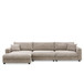 Oversized Sectional L Shaped Cloud Couch With USB Charging Port Cup Holder Deep And Wide Seat Sofa With Chaise Comfy - Khaki