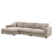 Oversized Sectional L Shaped Cloud Couch With USB Charging Port Cup Holder Deep And Wide Seat Sofa With Chaise Comfy - Khaki