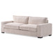 Luxe - Corduroy Sofa With Sleek Design, Spacious And Comfortable 3 Seater Couch - Beige