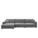 Oversized Sectional L Shaped Cloud Couch With USB Charging Port Cup Holder Deep And Wide Seat Sofa With Chaise Comfy - Gray