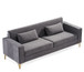 Aesthetic Sofas For Living Room, 3 Seater Couch With Classic Modern Appeal And Luxurious Soft Comfort - Gray