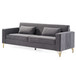 Aesthetic Sofas For Living Room, 3 Seater Couch With Classic Modern Appeal And Luxurious Soft Comfort - Gray