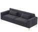 Aesthetic Sofas For Living Room, 3 Seater Couch With Classic Modern Appeal And Luxurious Soft Comfort, Easy To Maintain - Black