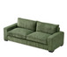 Luxe - Corduroy Sofa With Sleek Design, Spacious And Comfortable 3 Seater Couch - Green