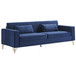 Aesthetic Sofas For Living Room, 3 Seater Couch With Classic Modern Appeal And Luxurious Soft Comfort, Easy To Maintain - Blue