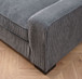 Luxe - Corduroy Sofa With Sleek Design, Spacious And Comfortable 3 Seater Couch - Gray