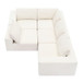 Modular Sectional With Wide Seat Free Combination L Shaped Couch Set Cloud Upholstered Minimalist Boneless Sofa - Beige