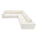 Modular Sectional With Wide Seat Free Combination L Shaped Couch Set Cloud Upholstered Minimalist Boneless Sofa - Beige