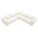 Modular Sectional With Wide Seat Free Combination L Shaped Couch Set Cloud Upholstered Minimalist Boneless Sofa - Beige