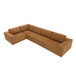 Modular Sectional With Wide Seat Free Combination L Shaped Couch Set Cloud Upholstered Minimalist Boneless Sofa - Brown