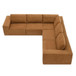 Modular Sectional With Wide Seat Free Combination L Shaped Couch Set Cloud Upholstered Minimalist Boneless Sofa - Brown