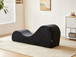 Solace - Chaise Lounge Chair Relaxation, Ergonomic Design With Soft Yet Firm High Density Foam Core, Removable Machinewashable Cover - Black