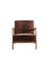 Classic Mid-Century Modern Accent Chairs, Open Framed Armchair With Cushioning - Brown