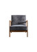 Classic Mid-Century Modern Accent Chairs, Open Framed Armchair With Cushioning, - Light Gray