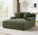 Cloudline - Oversized Chaise Lounge Chair In Soft Corduroy, Modern Comfy Couch With Full Foam Cushioning, Cozy Sleeper Sofabed For Living Room - Green