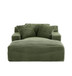 Cloudline - Oversized Chaise Lounge Chair In Soft Corduroy, Modern Comfy Couch With Full Foam Cushioning, Cozy Sleeper Sofabed For Living Room - Green