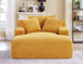 Cloudline - Oversized Chaise Lounge Chair In Soft Corduroy, Modern Comfy Couch With Full Foam Cushioning, Cozy Sleeper Sofabed For Living Room - Yellow
