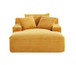 Cloudline - Oversized Chaise Lounge Chair In Soft Corduroy, Modern Comfy Couch With Full Foam Cushioning, Cozy Sleeper Sofabed For Living Room - Yellow