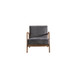 Classic Mid-Century Modern Accent Chairs, Open Framed Armchair With Cushioning And - Gray