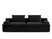 Nimbus - Oversized Full Foam 4 Seater Couch For Living Room Upholstered In Soft Corduroy, Wide Armrests - Black