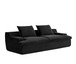 Nimbus - Oversized Full Foam 4 Seater Couch For Living Room Upholstered In Soft Corduroy, Wide Armrests - Black