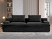 Nimbus - Oversized Full Foam 4 Seater Couch For Living Room Upholstered In Soft Corduroy, Wide Armrests - Black