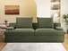Nimbus - Oversized Full Foam 4 Seater Couch For Living Room Upholstered In Soft Corduroy, Wide Armrests - Green