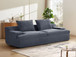 Nimbus - Oversized Full Foam 4 Seater Couch For Living Room Upholstered In Soft Corduroy, Wide Armrests - Gray