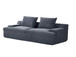 Nimbus - Oversized Full Foam 4 Seater Couch For Living Room Upholstered In Soft Corduroy, Wide Armrests - Gray