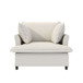 Oversized Single Seat Sofa Module For Modular Sectional Wide Seat, Armchair With Pillows Modern Upholstered Comfy Single Couch Lounge - Beige