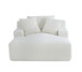 Cloudline - Oversized Chaise Lounge Chair In Soft Corduroy, Modern Comfy Couch With Full Foam Cushioning, Cozy Sleeper Sofabed For Living Room - Ivory